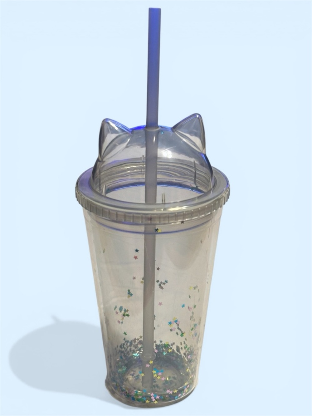 Cat Ear Tumbler with Straw 16oz NWOT